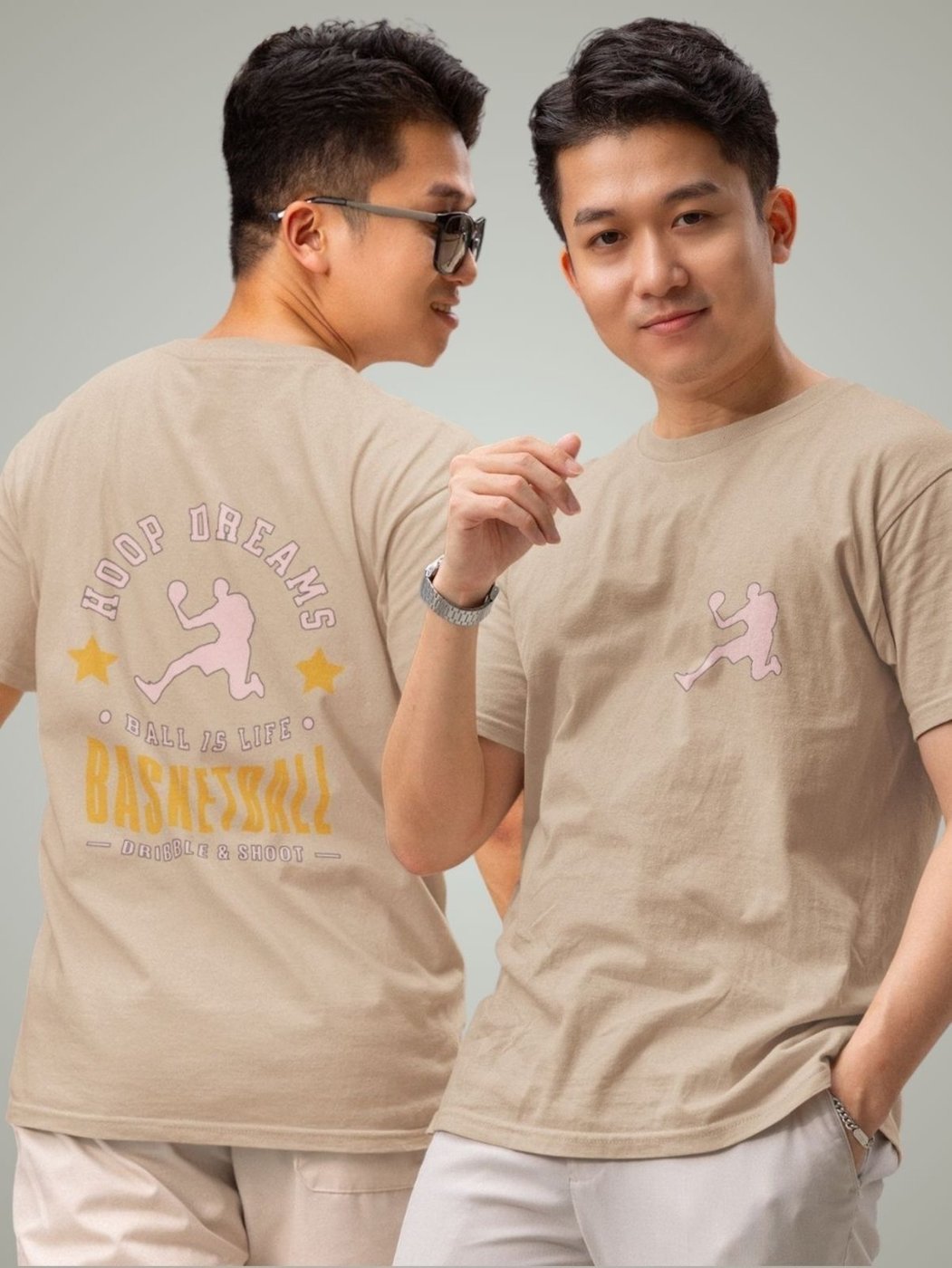 Imagem principal Camiseta Masculina GuGi Hoop Dreams Basquete Caqui cáqui caqui Gugi cáqui caqui