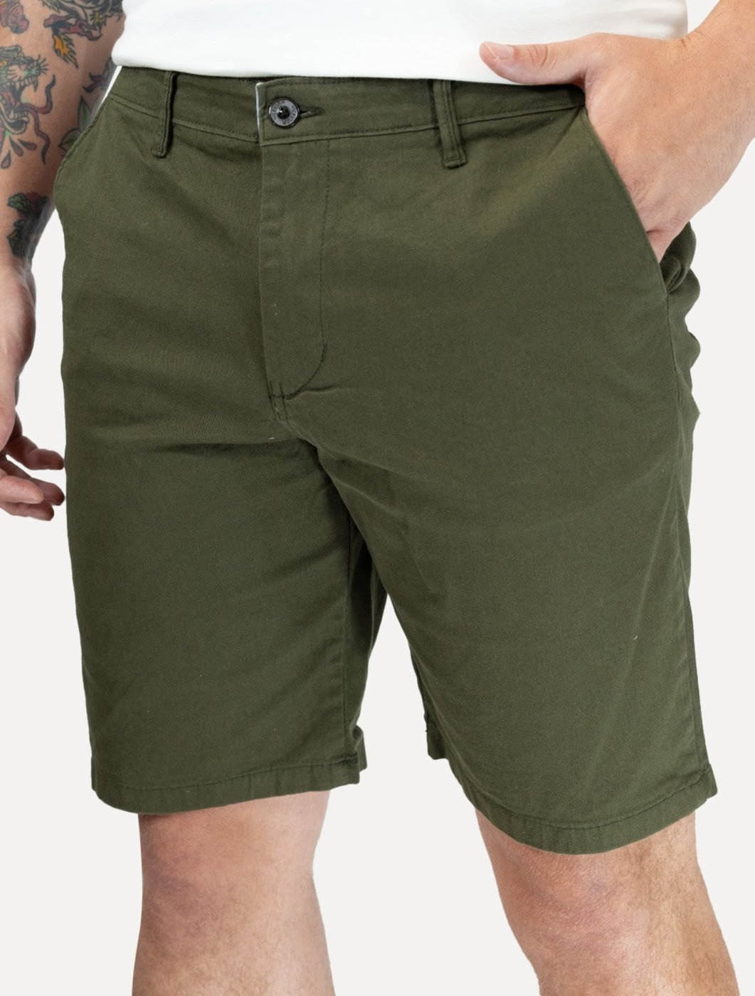 Imagem principal Bermuda Tommy Hilfiger Msculina Sarja Brooklyn 9in verde militar Tommy Hilfiger verde militar