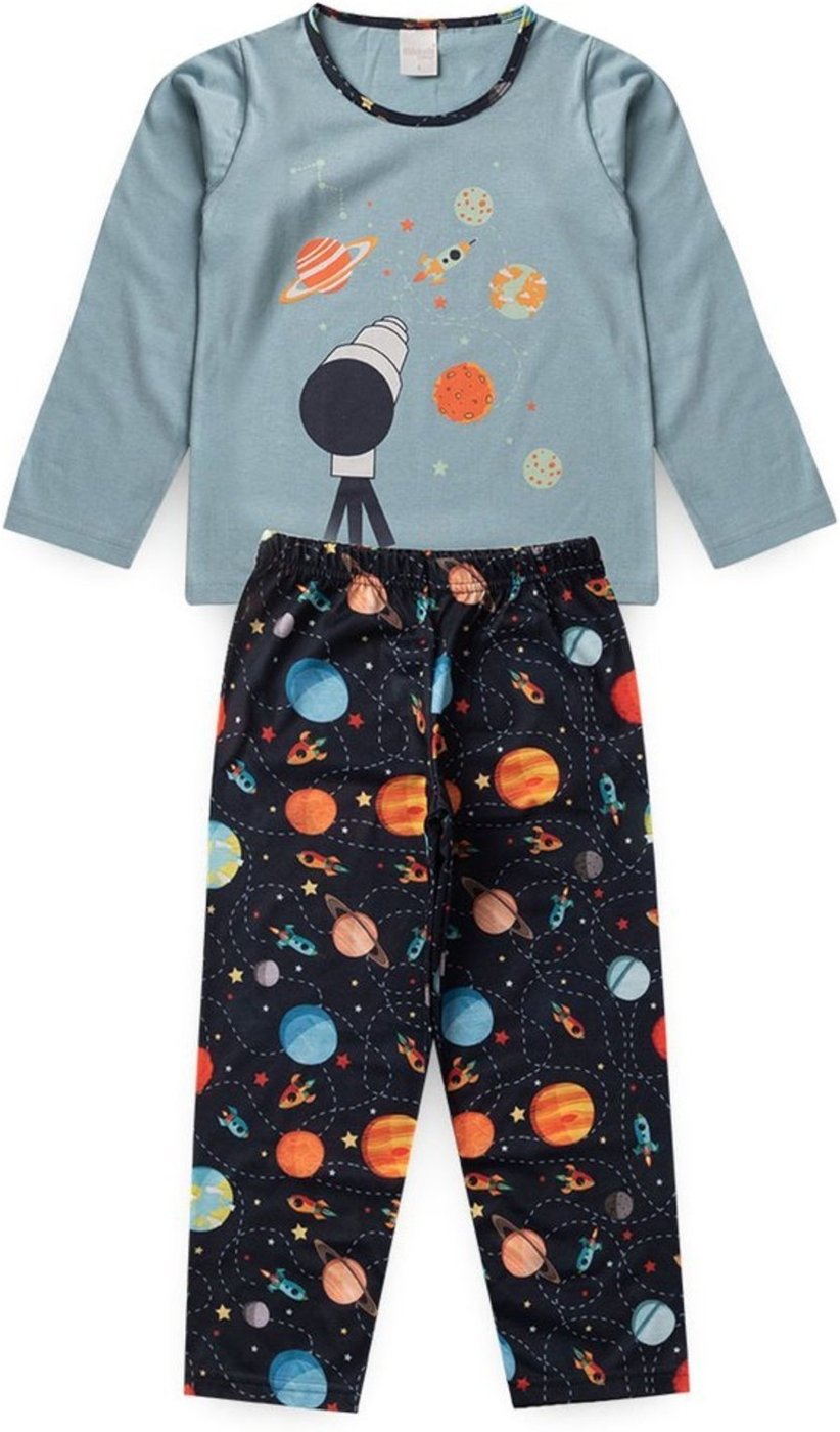 Imagem principal Pijama Menino Longo Brilha no Escuro Molekada azul Molekada azul