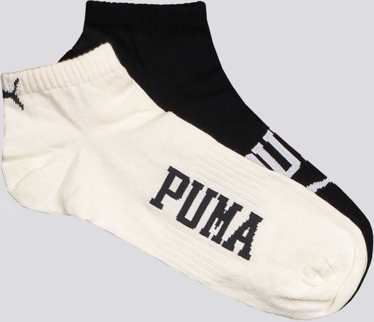 Kit Meia Puma Sapatilha Everday 2 Logo Pares Off e Preta