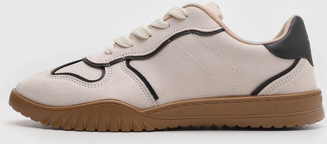 Tênis Feminino Moleca Cadarço Off-White e Preto