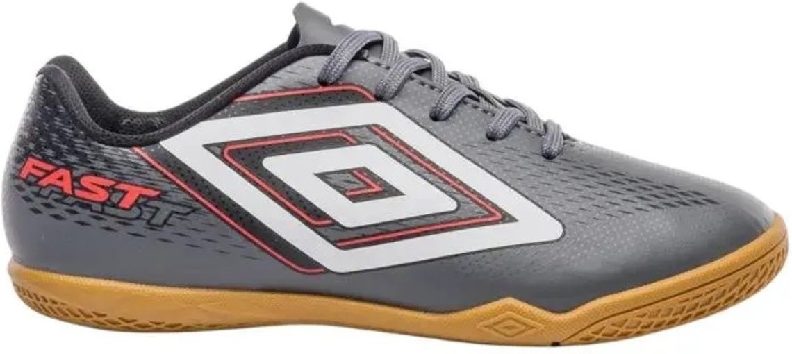 Imagem principal Chuteira Umbro Futsal Fast II Jr Branco/Vermelho cinza Umbro cinza