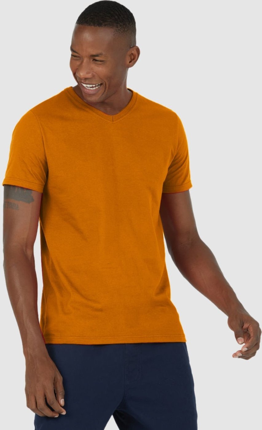 Imagem principal Camiseta Básica Masculina Decote V Em Meia Malha Malwee marrom Malwee marrom