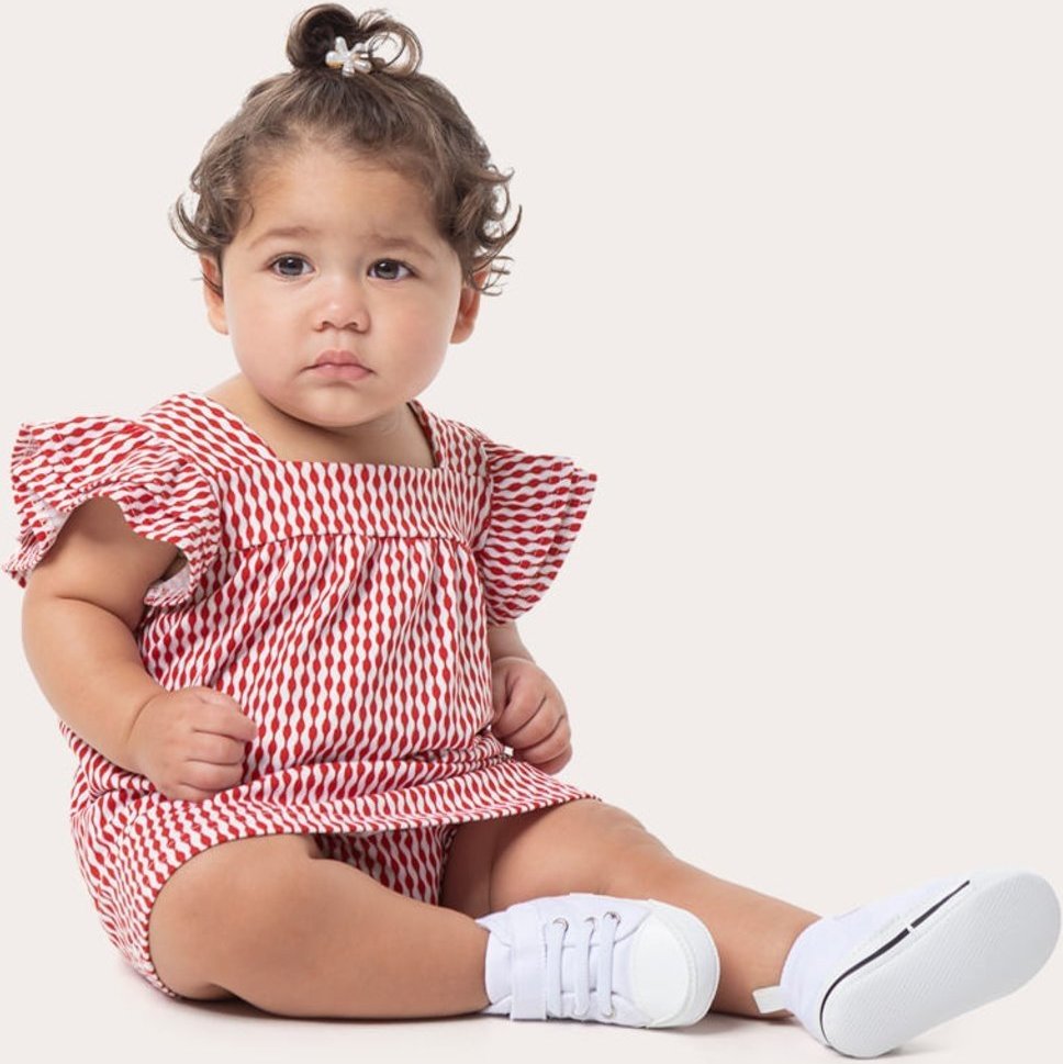 Imagem principal Infantil - Conjunto Menina Manga Babado Em Algodão Malwee Malwee Kids vermelho Malwee Kids vermelho