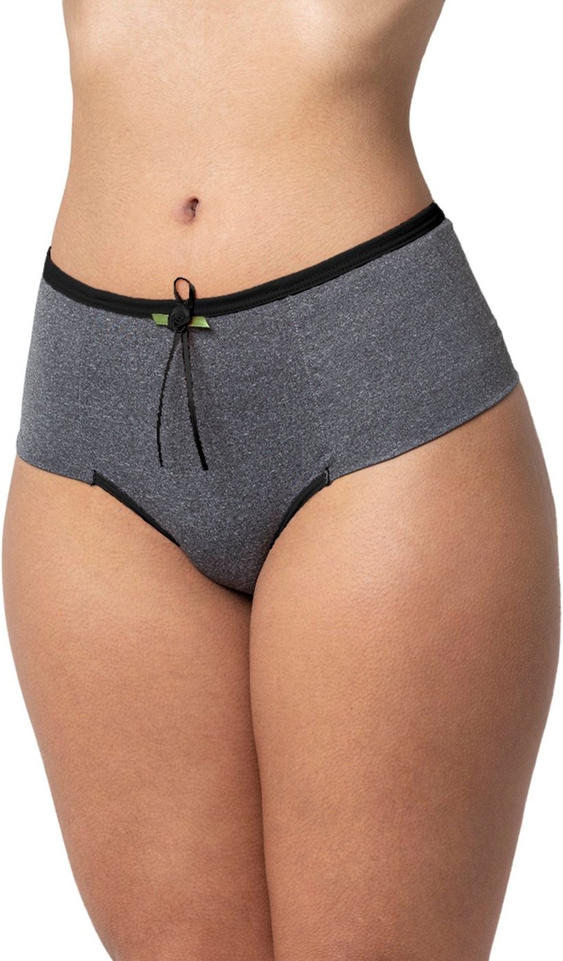 Imagem principal Calcinha Gabi Lingerie de Algodão Mescla Calça Modelagem Cintura Alta perfeita para o seu corpo preto Gabi Lingerie preto
