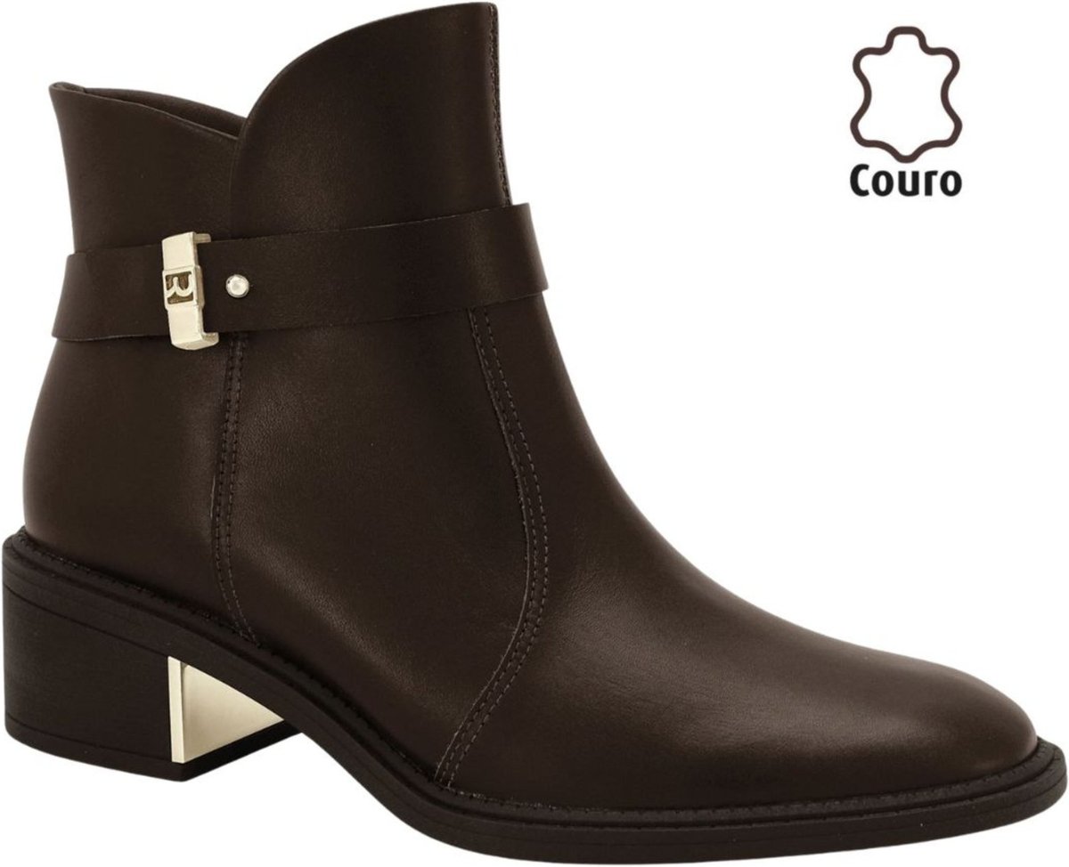 Bota Feminina Couro Cano Curto Ramarim 2565103-1