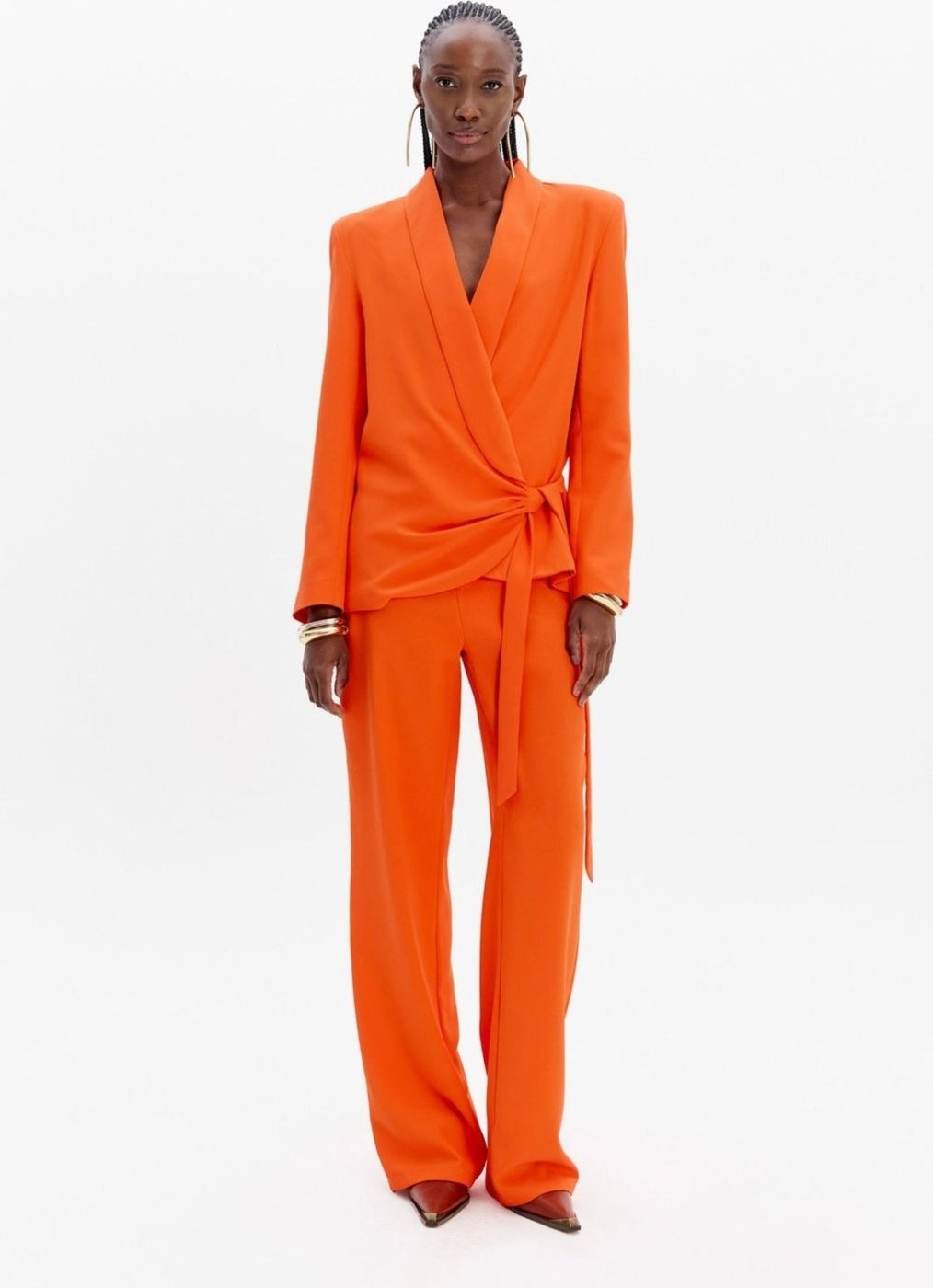 Imagem principal Calça Reta De Cintura Alta Lança Perfume laranja Lança Perfume laranja