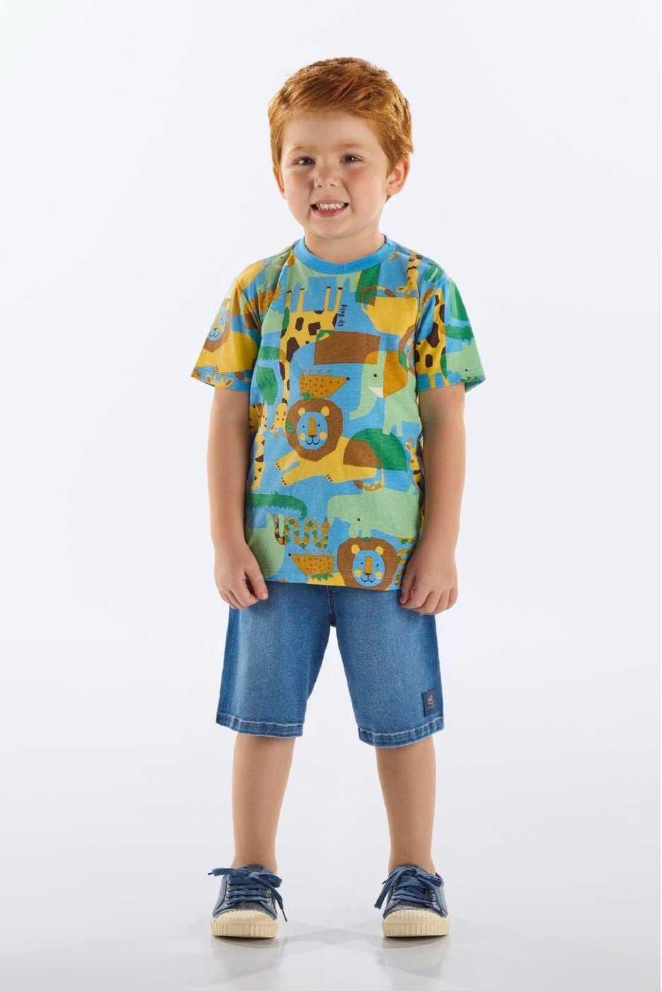 Imagem principal Infantil - Camiseta Masculina Algodão Up Baby azul Up Baby azul
