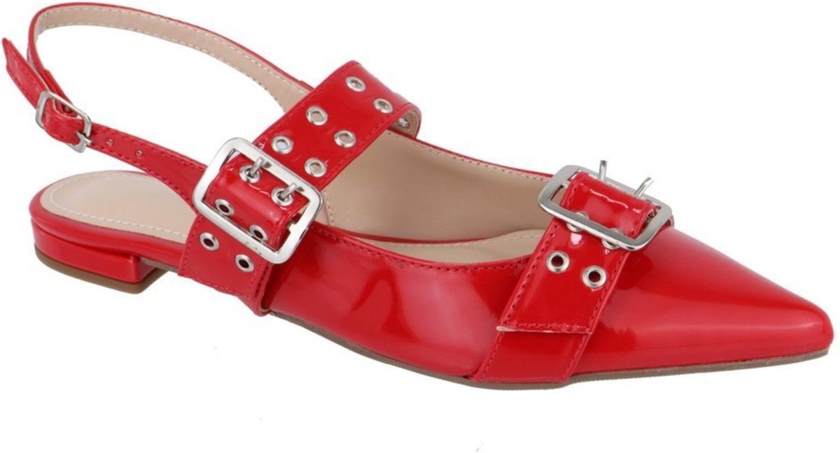 Imagem principal Sapatilha Slingback Feminina Verniz Ferrari 183010 vermelho vermelho