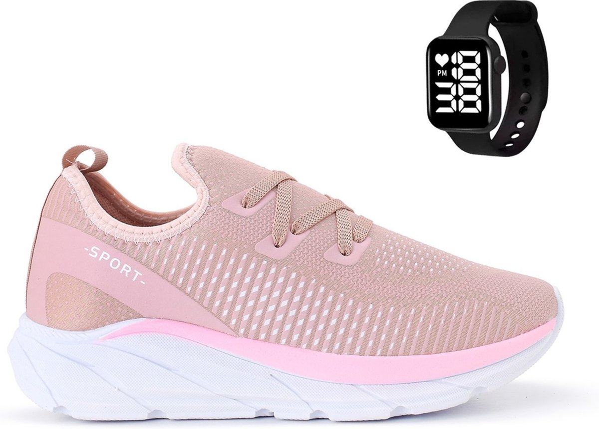 Imagem principal Tenis Meia Feminino Esportivo Treino Academia Light Sport + Relogio CALCADOS LGHT LIGHT nude CALCADOS LGHT LIGHT nude