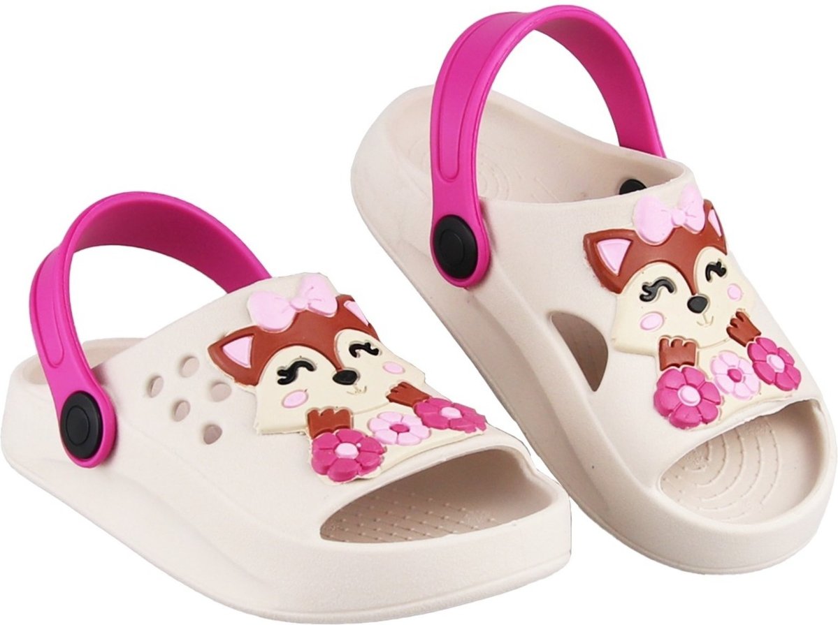 Infantil - Sandália Papete kiath Menina Raposa Macio Flexível Antiderrapante Feminino ao 28