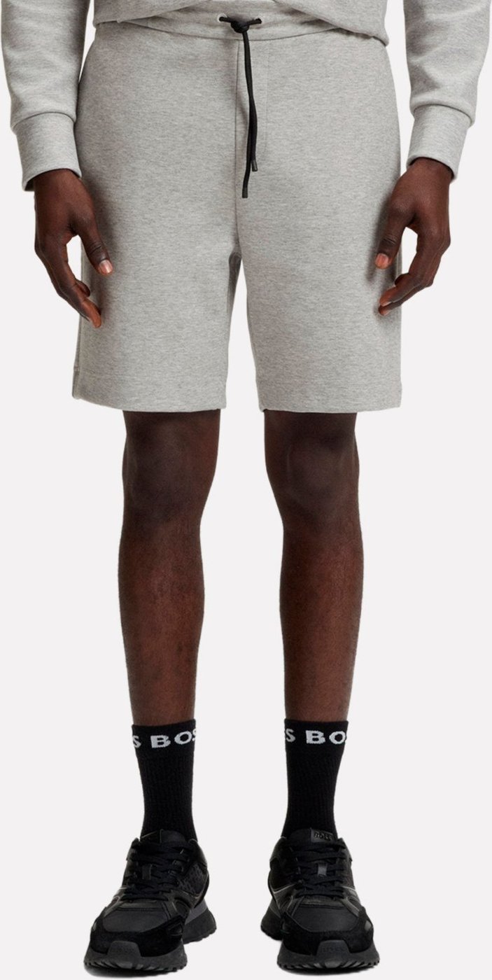 Imagem principal Bermuda Hugo Boss Masculina Regular Moletom Zone Mescla cinza Hugo Boss cinza