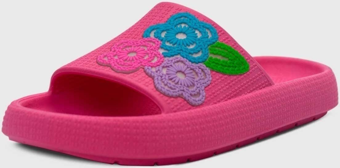Infantil - Chinelo Estilo Nuvem Popidi Menina Flor Renda