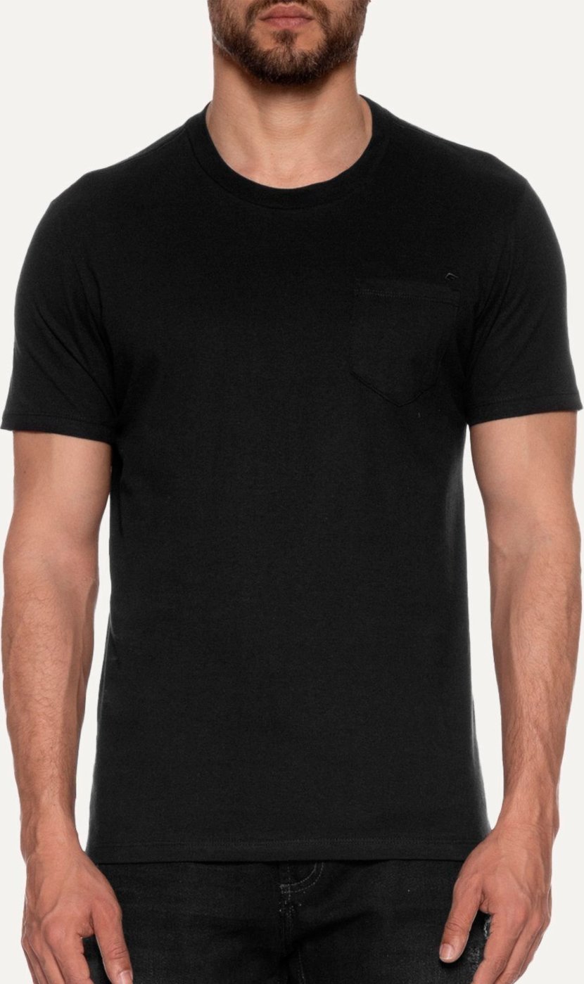 Camiseta Ellus Cotton Fine Easa Pocket Classic Preta