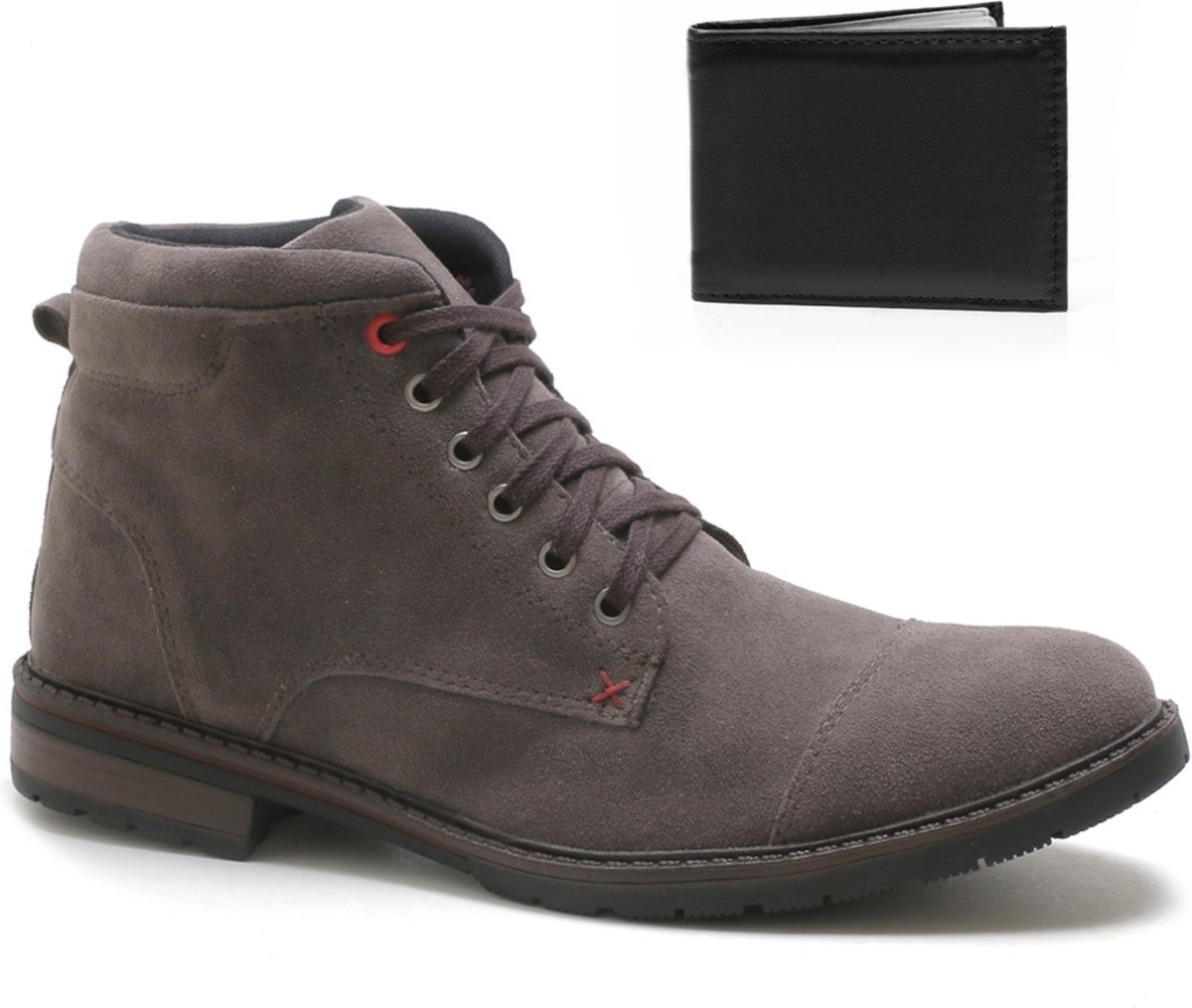 Imagem principal Bota Masculina Bredeni Camurça Com Carteira marrom BREDENI marrom