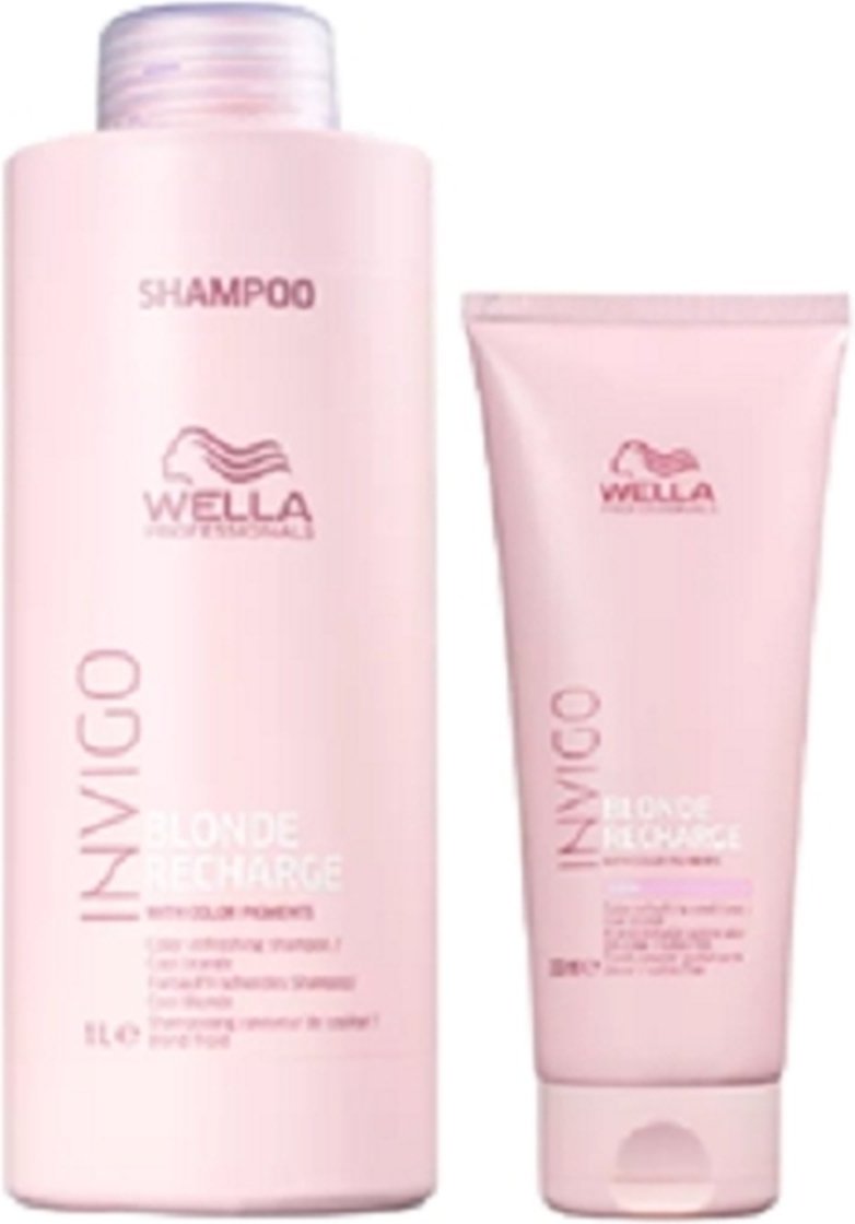 Wella Professionals Invigo Blonde Recharge Shampoo 1L+ Condicionador 200ml