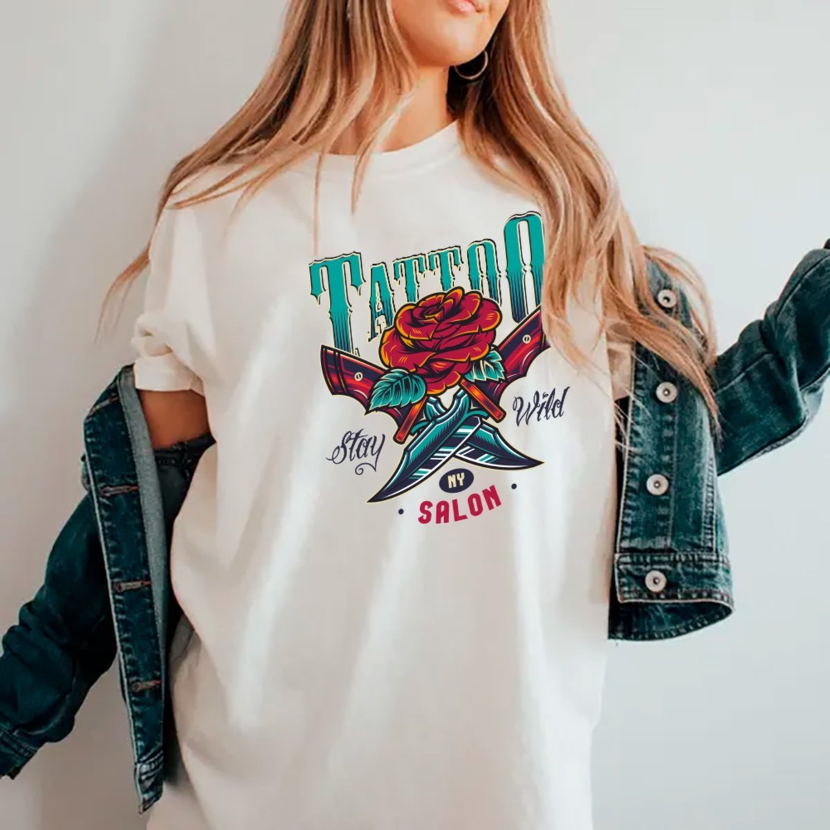 Imagem principal Camiseta Ousy Unissex Streetwear Tattoo Stay Wild Visual Exclusivo Oversized marrom ousy marrom