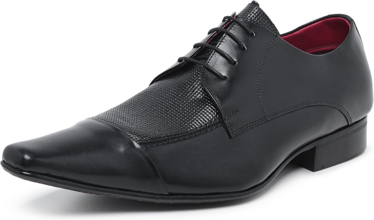 Sapato Social Bico Fino em Couro Derby Social Paulo Vieira cor