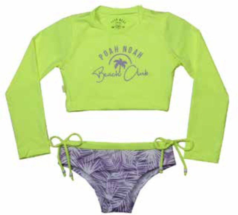 Biquíni Cropped Neon Poah Noah Amarelo