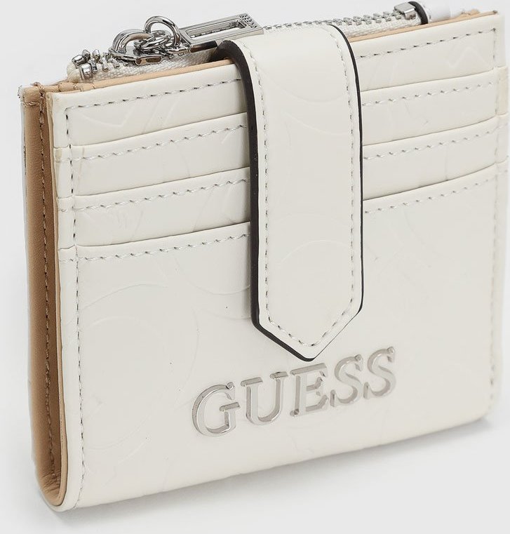 Carteira Feminina Guess Texturizada Logo Off-White