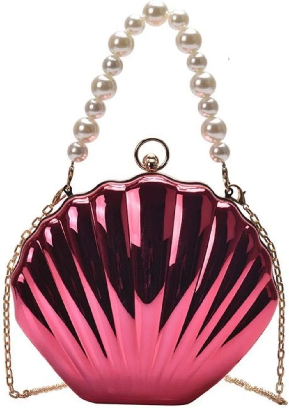 Bolsa Clutch Festa Concha Metal Cia do Vestido