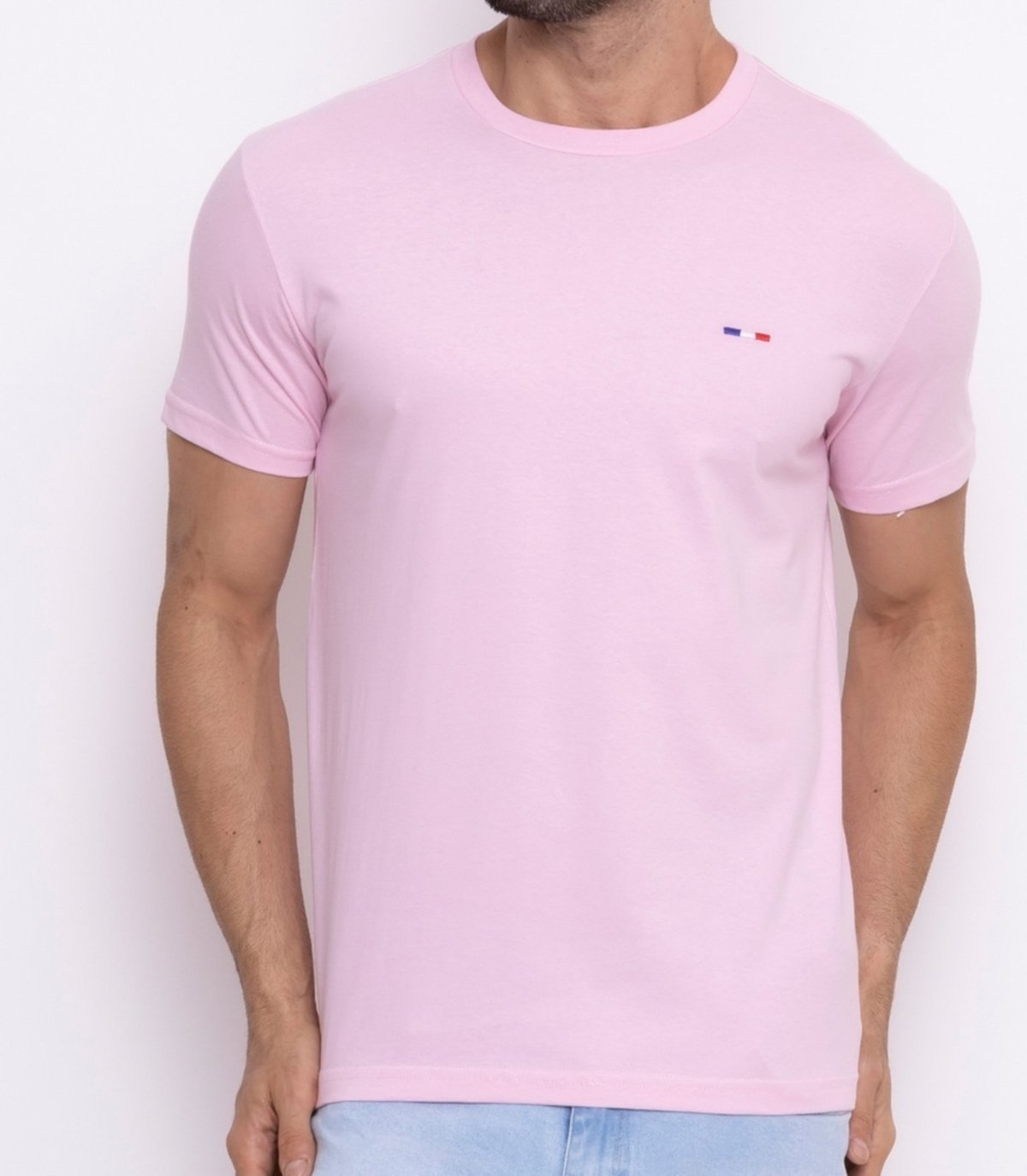 Camiseta Masculina Estilo Europeu Casual Premium França