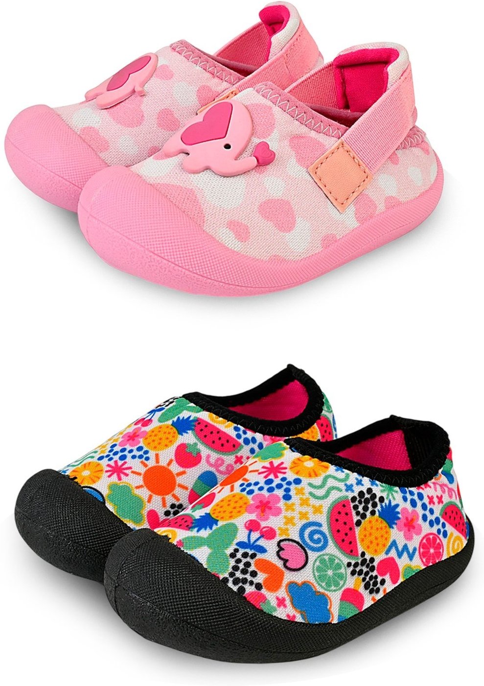 Imagem principal Infantil - Sapatinho Menina 2 Pares Antiderrapante Colorido Mzkid rosa Mzkid rosa