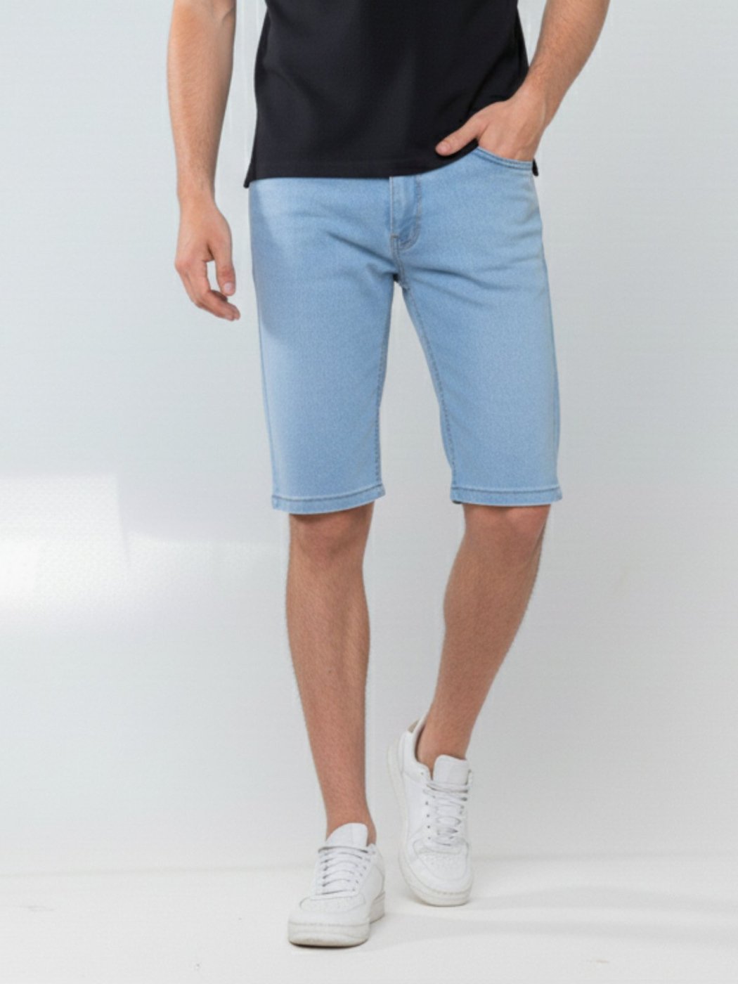 Imagem principal Bermuda Masculina Kovali Delave Básica e Confortável KOVALI FASHION STORE azul/jeans KOVALI FASHION STORE azul/jeans