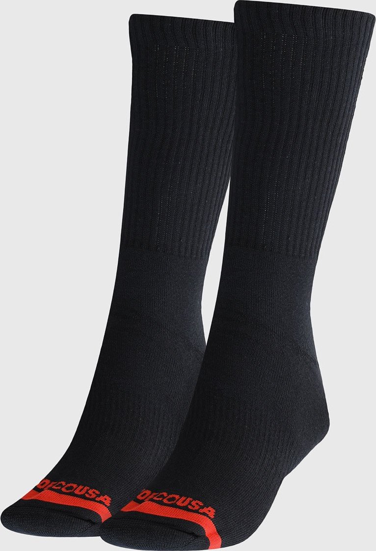 Meia Canelada DC Shoes Cano Alto Logo Preta