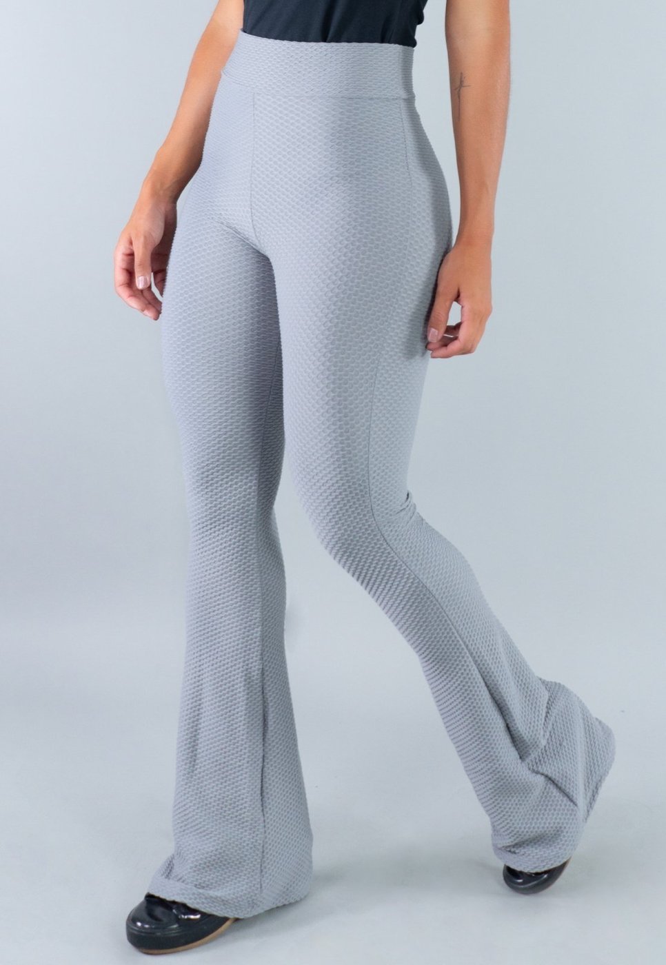 Imagem principal Calça MVB Modas Flare Pantalona Cintura Alta Bolha Moda azul azul