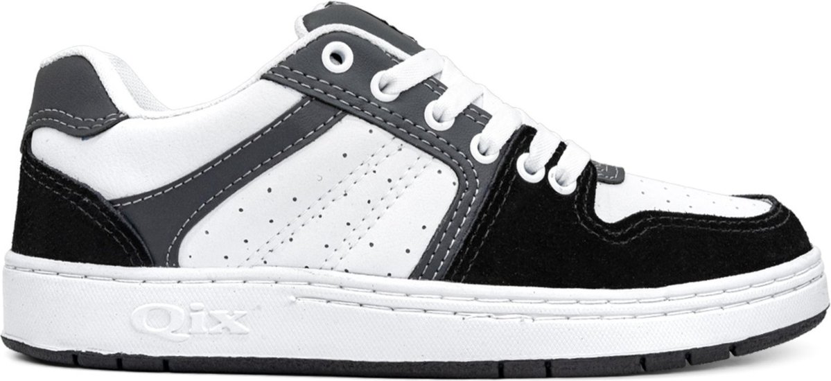 Imagem principal Tênis Qix 80s Camurça Preto Cinza branco Qix branco