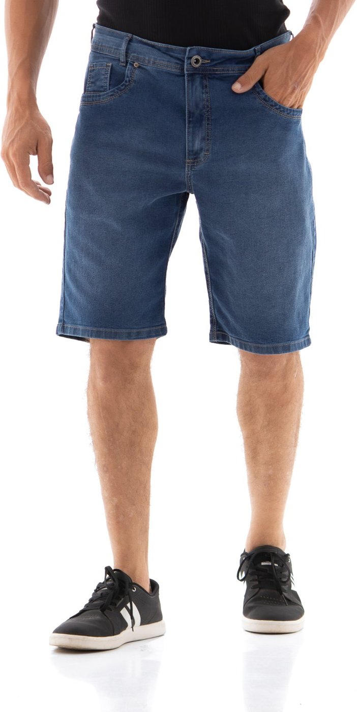 Imagem principal Bermuda Masculina Confort Bordado ARAUTO JEANS azul/azul marinho/jeans ARAUTO JEANS azul/azul marinho/jeans