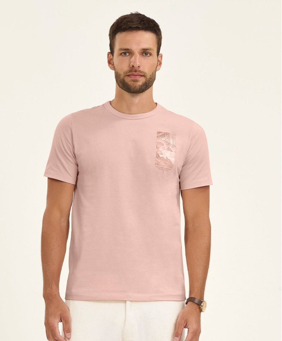 Imagem principal Camiseta Masculina Manga Curta Meia Malha Diametro verde Diametro verde