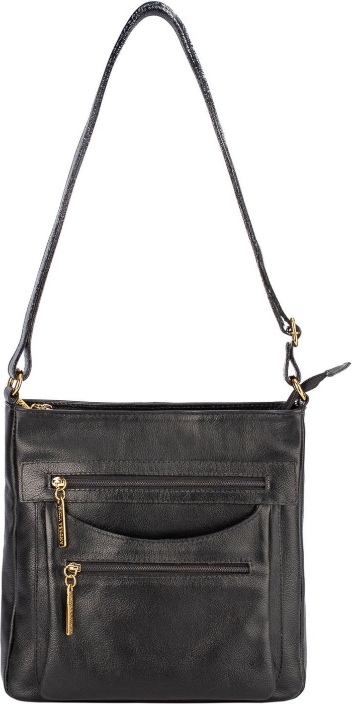 Bolsa tiracolo em couro liso Thais