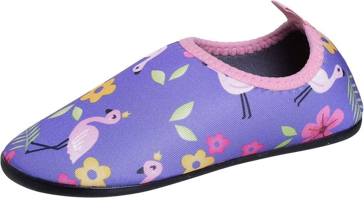 Imagem principal Infantil - Sapatilha Meninas Estampada Antiderrapante Duck Way Flamingos Angipé rosa/roxo Angipé rosa/roxo