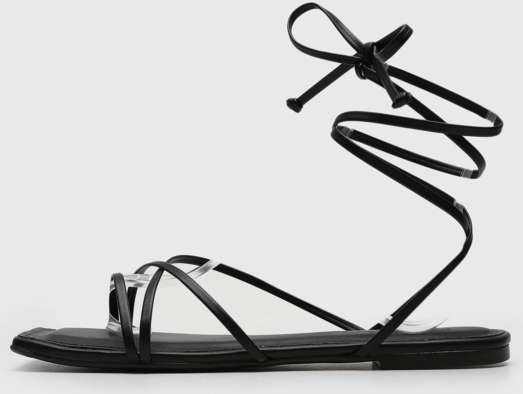 Imagem principal Rasteira Via Uno Tiras Preta preto VIA UNO preto