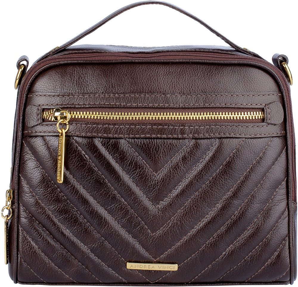 Imagem principal Bolsa Andrea Vinci Baú Pequena De Couro Liso Lara -Café vermelho Andrea Vinci vermelho