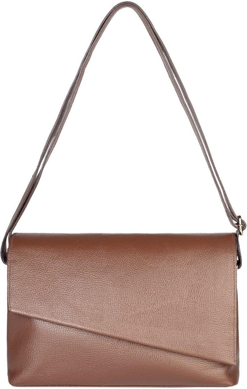 Imagem principal Bolsa tiracolo de couro liso com tampa Rose - Whisky Andrea Vinci café rose Andrea Vinci café rose