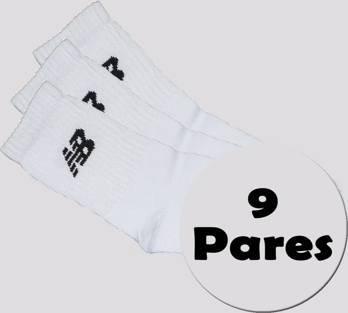 Kit Meia New Balance 9 Pares Cano Médio