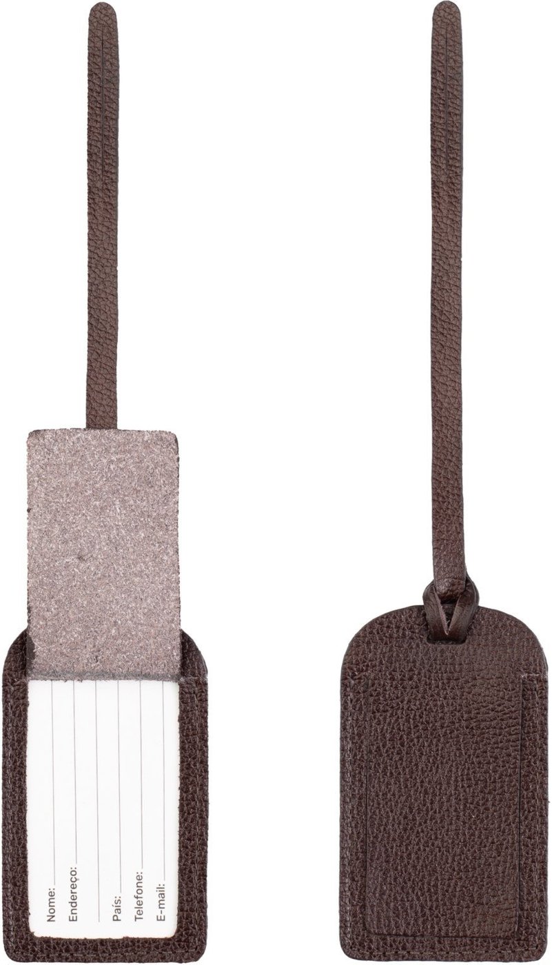 Tag Andrea Vinci De Viagem Em Couro Liso - Café