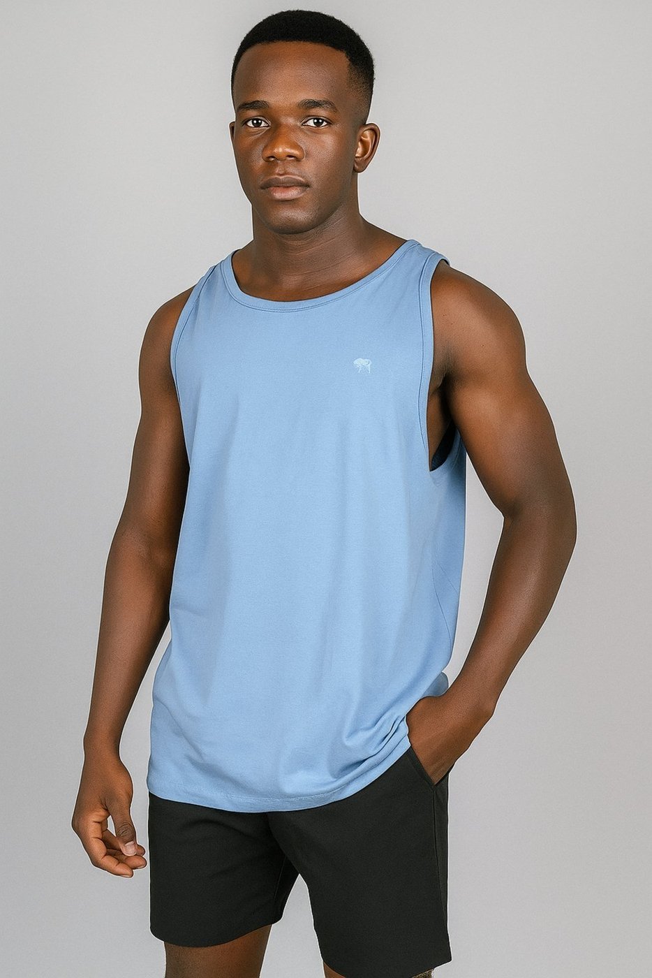 Imagem principal Regata D Bell Outlet Fashion Reta Logo Claro azul D BELL OUTLET FASHION azul