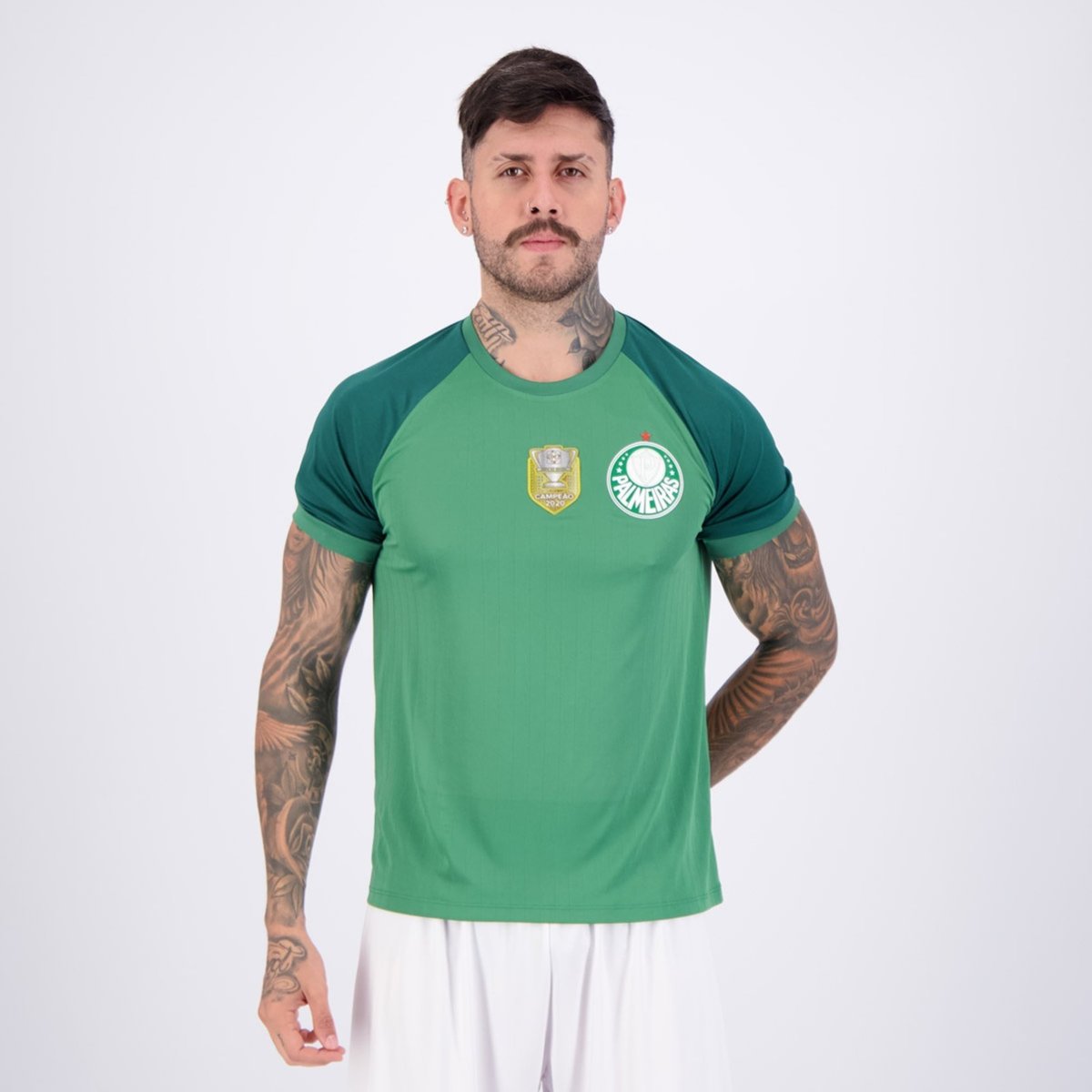 Imagem principal Camisa Palmeiras Line Escudo Patch Campeão Copa do Brasil 2020 Betel verde Betel verde