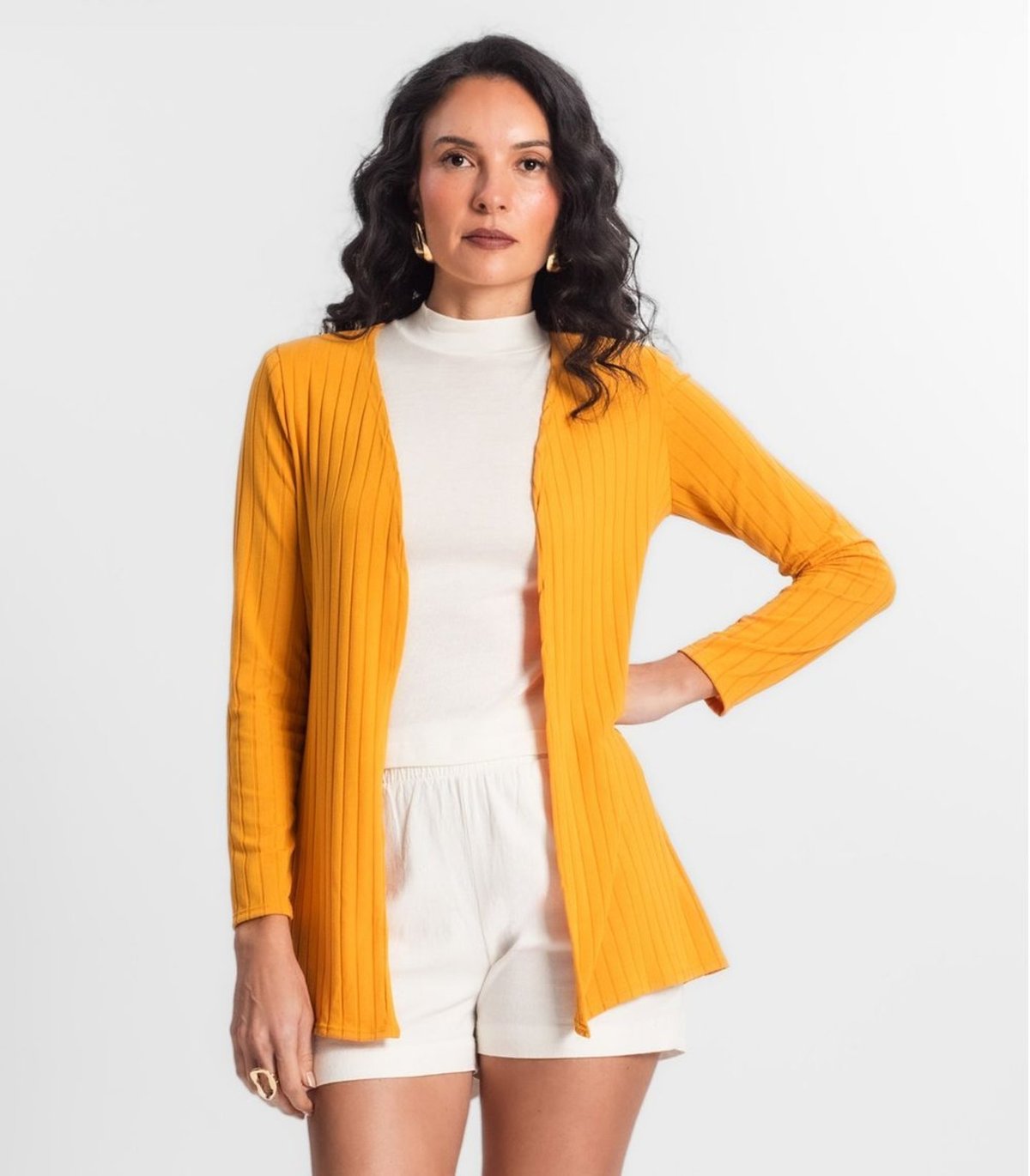Cardigan Feminino Canelado Infinita Cor