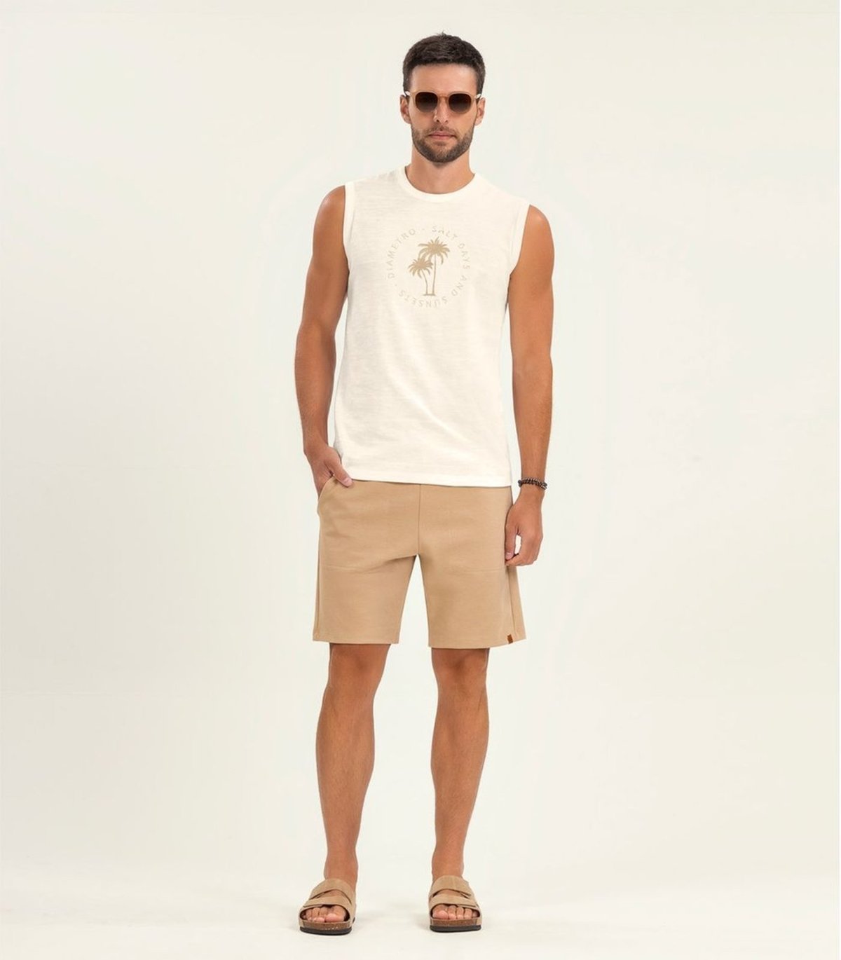 Imagem principal Bermuda Masculino De Moletinho Piquê Diametro azul Diametro azul