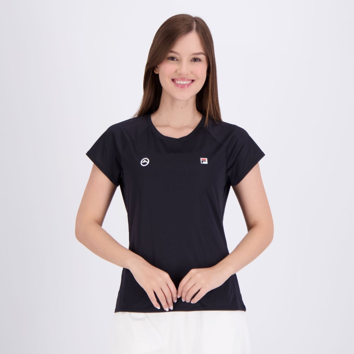 Imagem principal Camiseta Fila Tennis Basic Rio Open 26 Feminina e Vermelho preto Fila preto