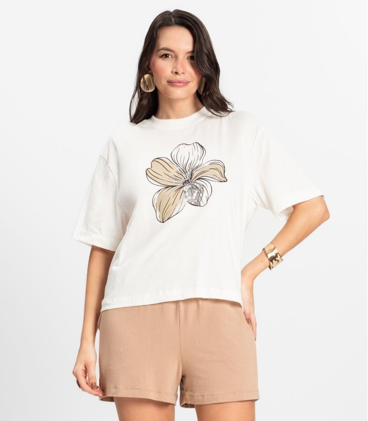 Imagem principal T- Shirt Box Feminina em Meia Malha Rovitex preto Rovitex preto