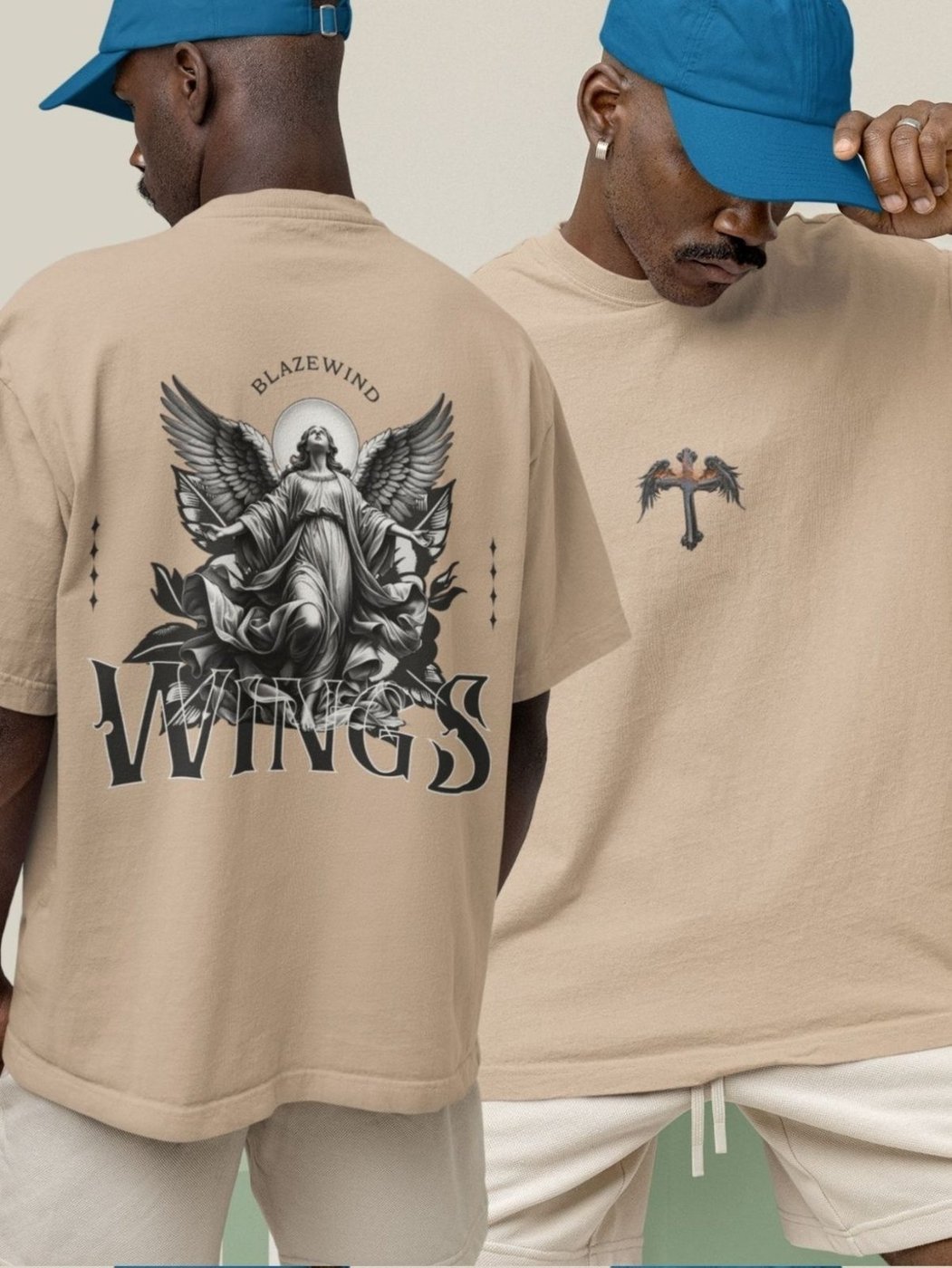 Imagem principal Camiseta Masculina GuGi Escultura Anjo Wings Caqui cáqui caqui Gugi cáqui caqui