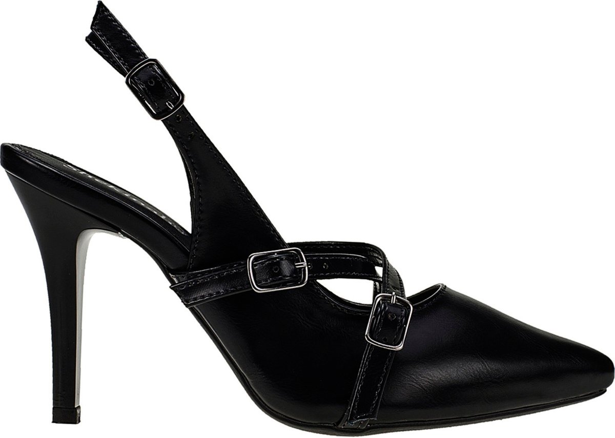 Imagem principal Sapto Scarpin Feminino Salto Fino Alto Slingback Stiletto Shekinah Sapato Noiva preto Shekinah preto