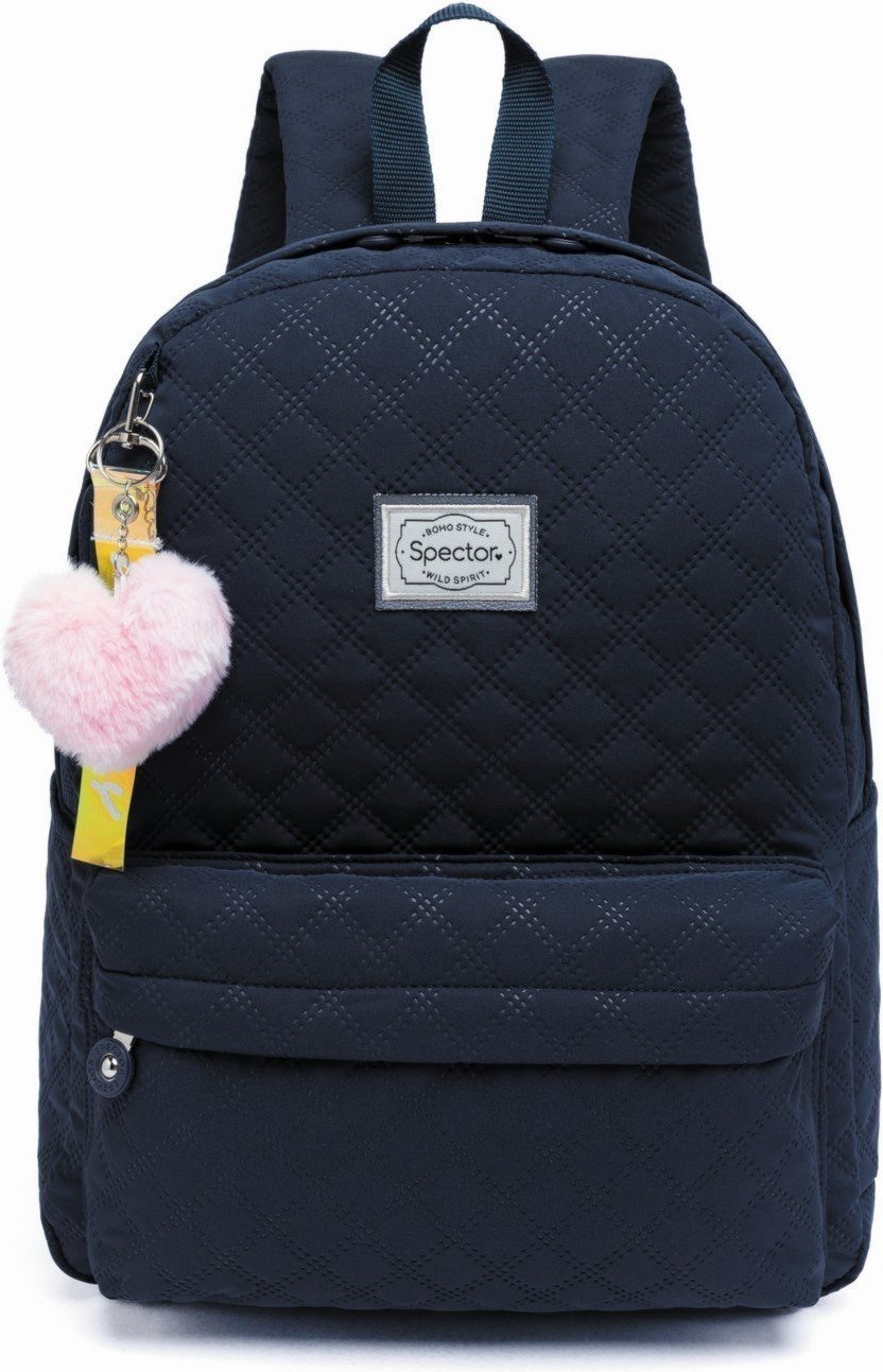 Imagem principal Infantil - Mochila Bolsa Juvenil Menina Escolar Spector Reforçada Espaçosa azul marinho Spector azul marinho