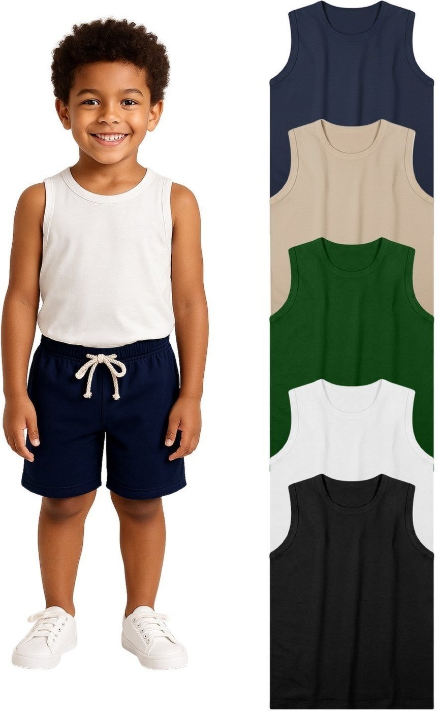 Imagem principal Infantil - Kit Sortido 5 Regatas Menino Babei no Look multicolorido Babei no Look multicolorido